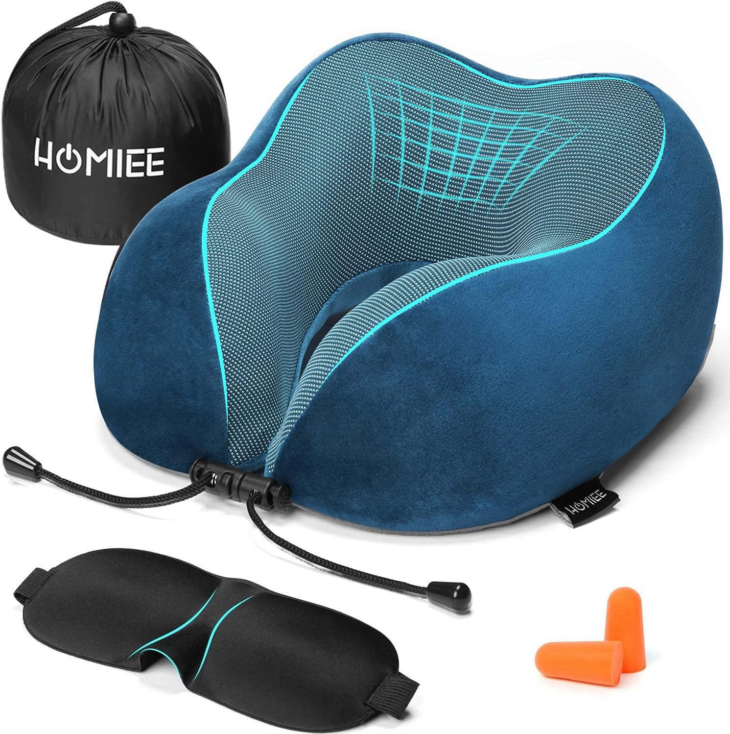 HOMIEE Travel Pillow (Blue1) Home & Kitchen