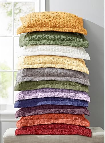 Miniatura 4 de BrylaneHome Georgia - Colcha de chenilla, Coral, King