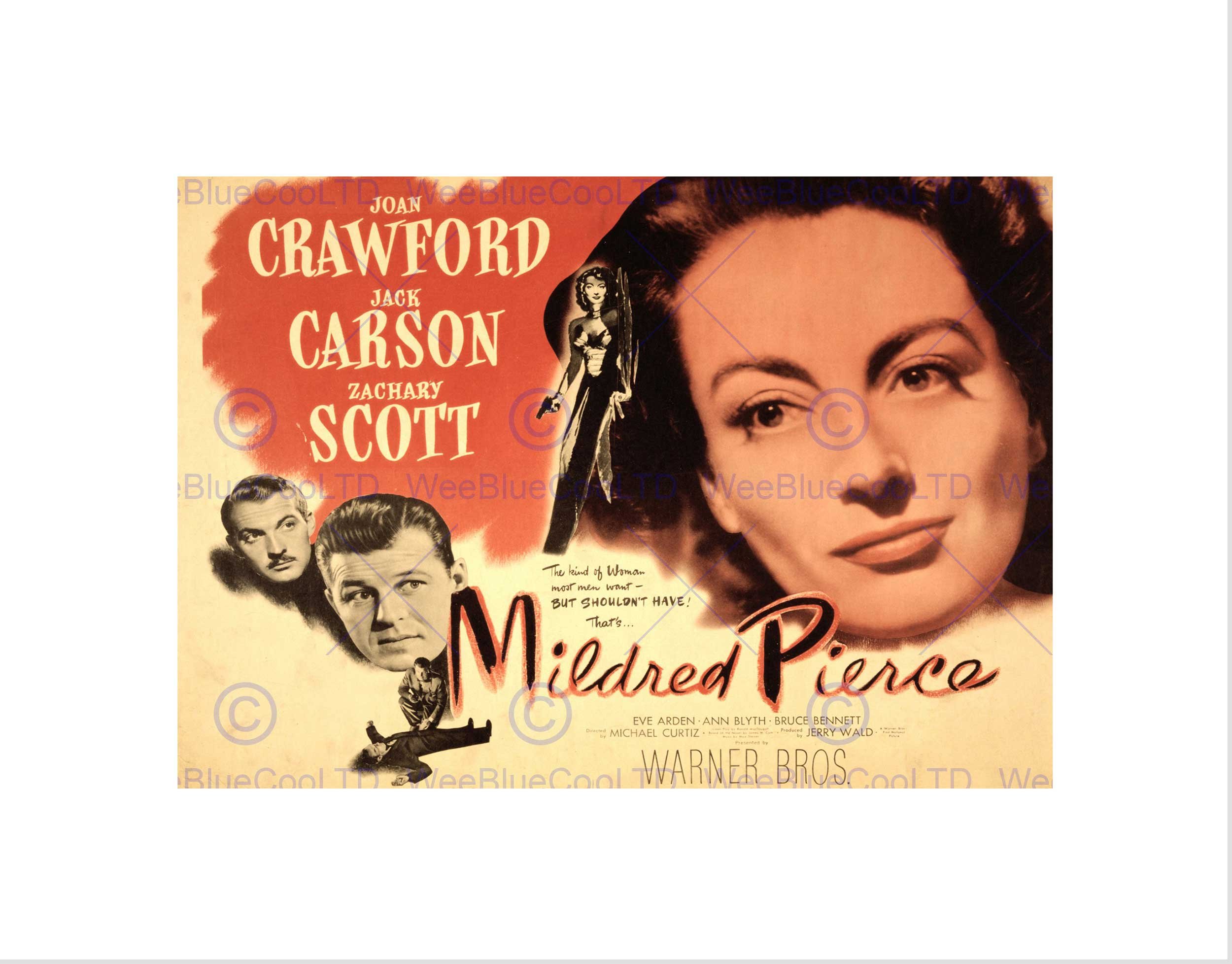 Wee Blue Coo Advert Movie Film Mildred Pierce Crawford Joan Drama Wall Art Print