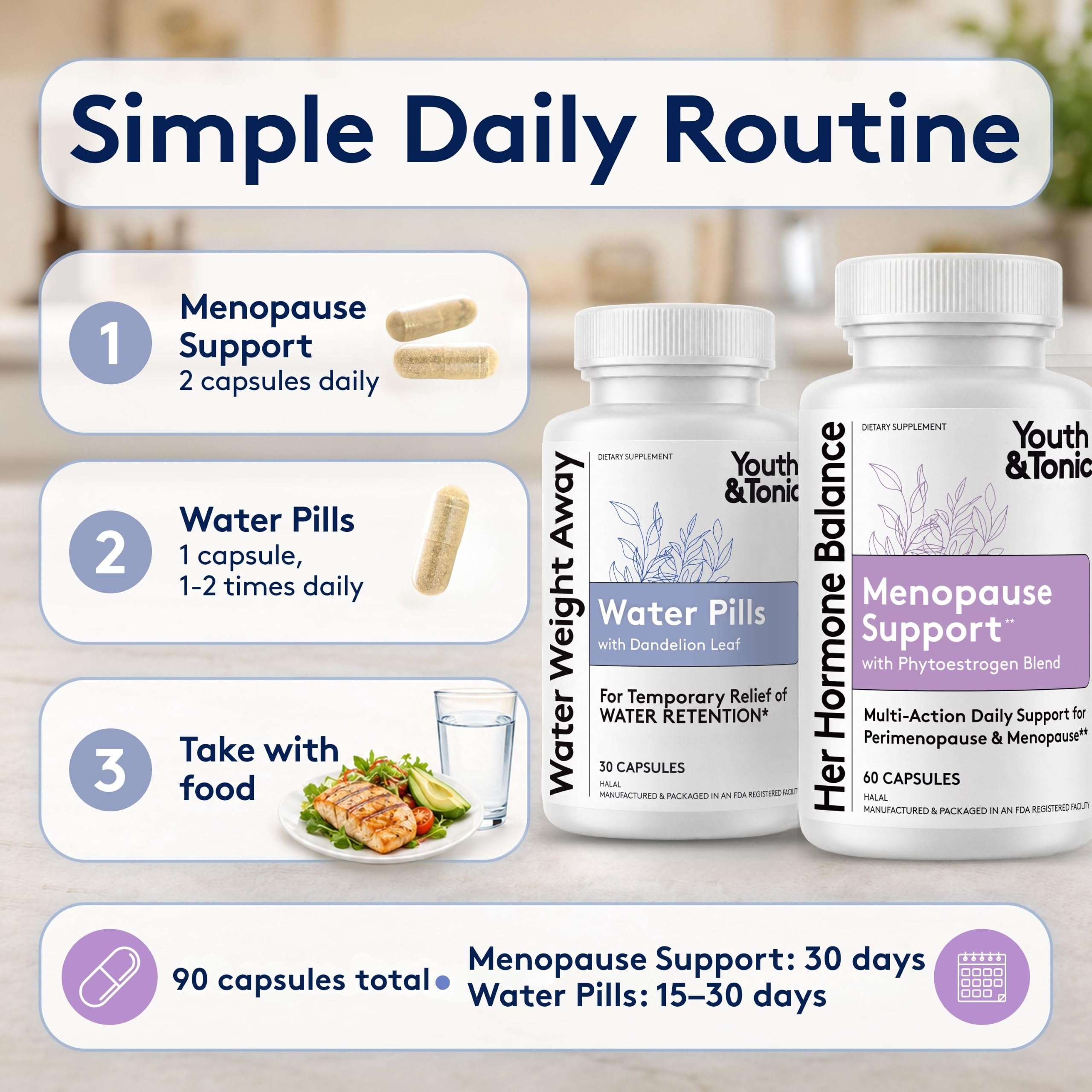 Youth & Tonic 2pk Menopause & Water Weight Loss, Fluid & Hormone Balance — Amazon image 6