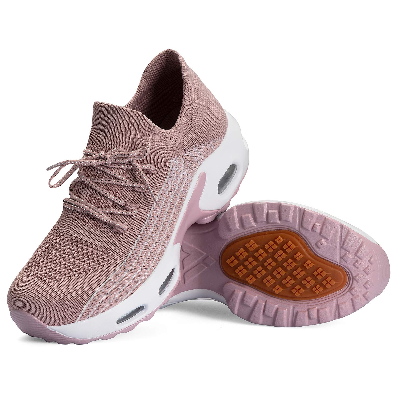 Women Slip on Sock Walking Sneakers Mesh Sock Shoes Air Cushion Walking