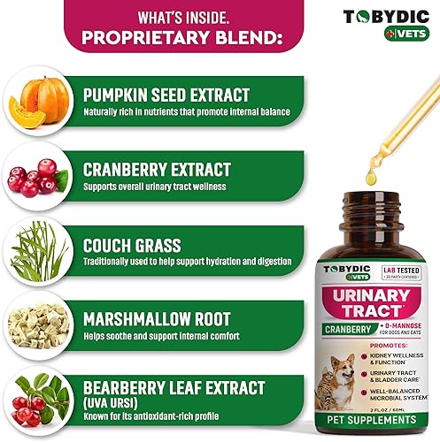 Miniatura 4 de Cat & Dog Natural UTI Medicina y tratamiento de infección del tracto urinario con arándano - Suplemento de apoyo para riñón + vejiga - La mejor