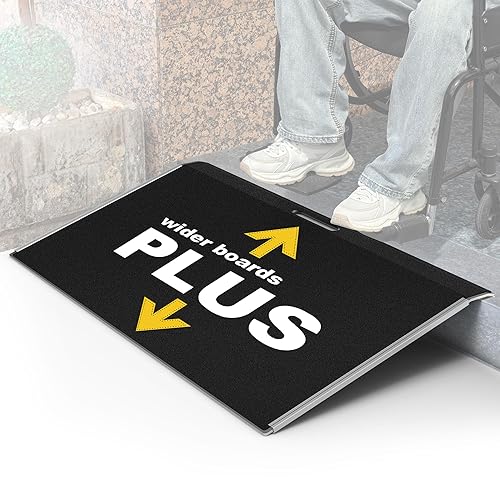 19"L x 32"W Threshold Ramp for Doorways, Wider Boards, Portable,Anti-Slip