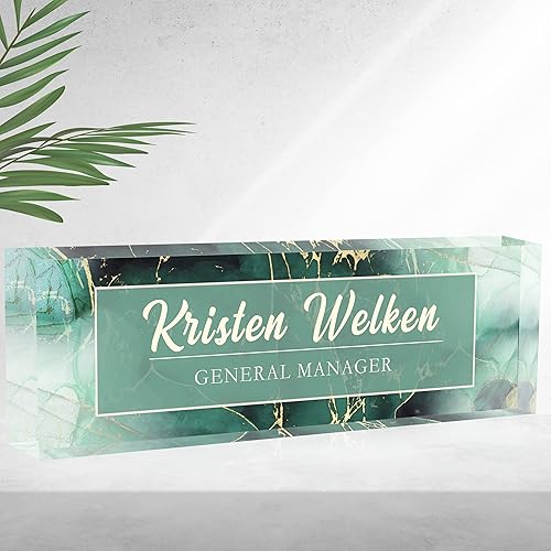 Miniatura 4 de Placa de nombre de escritorio personalizada, placa de nombre acrílica personalizada para decoración de escritorios, regalos de agradecimiento a los