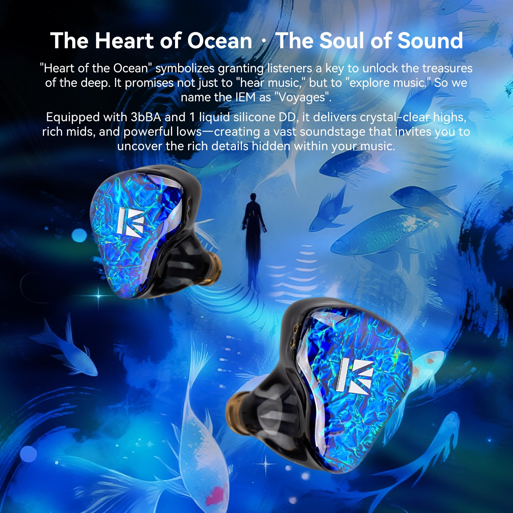KBEAR Voyages SR8 1DD+3BA Hybrid in Ear Monitor per musicista ingegnere