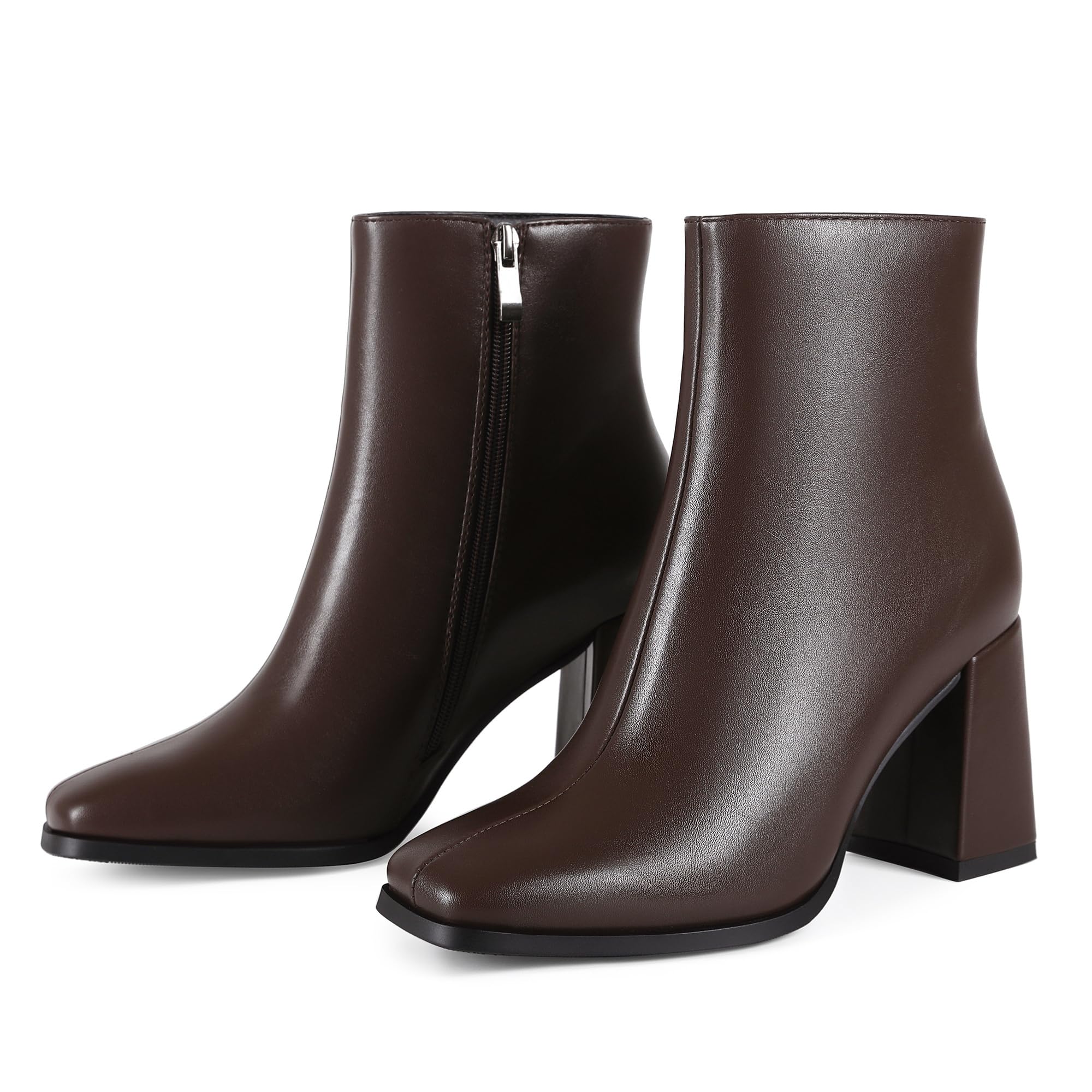 Wetviro Womens Square Toe Ankle Boots