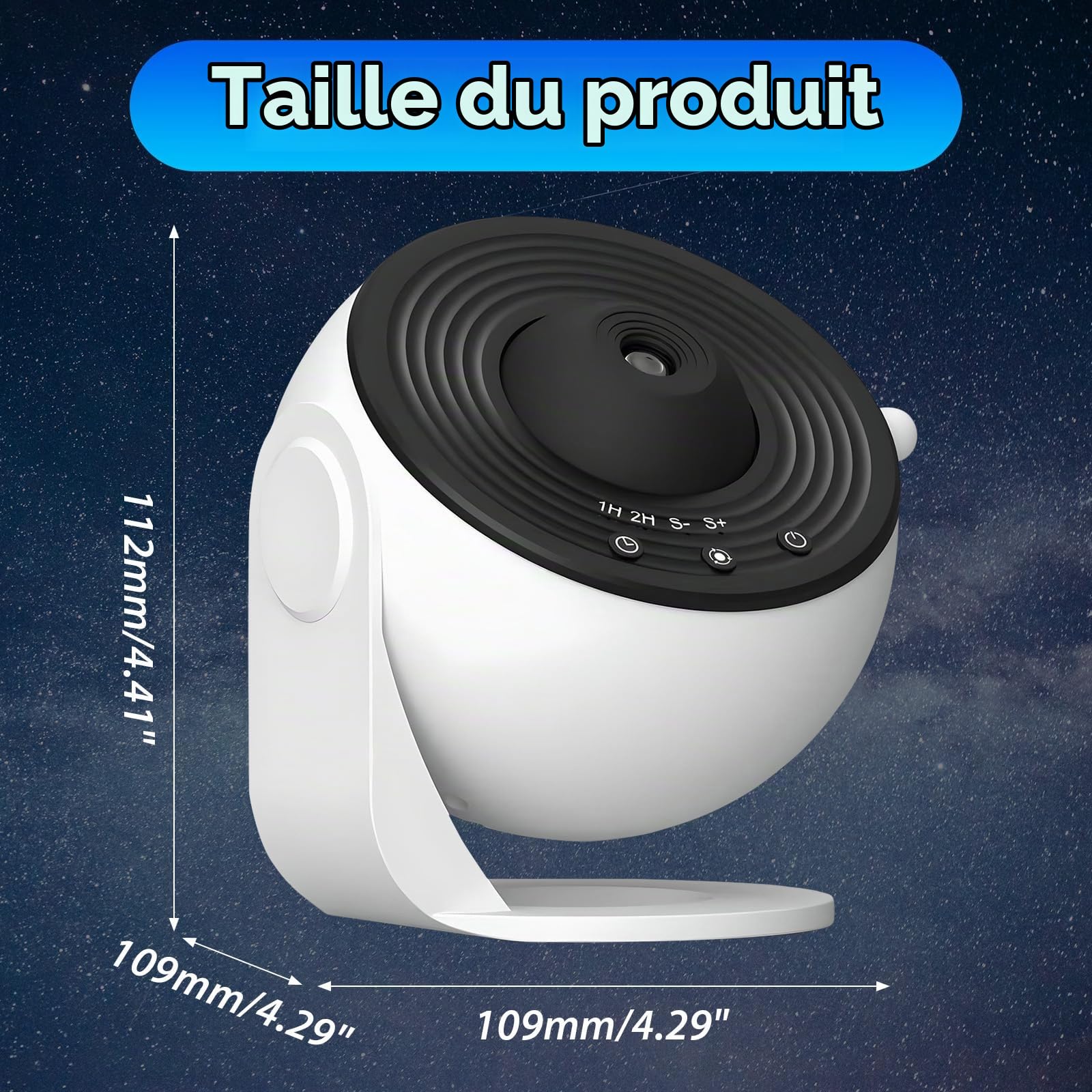 Veilleuse et projecteur d'étoiles galaxie avec 13 disques planètes, rotation à 180 °, lumières sensorielles pour enfants et adultes, chambre à coucher, décoration de fête, mise au point réglable