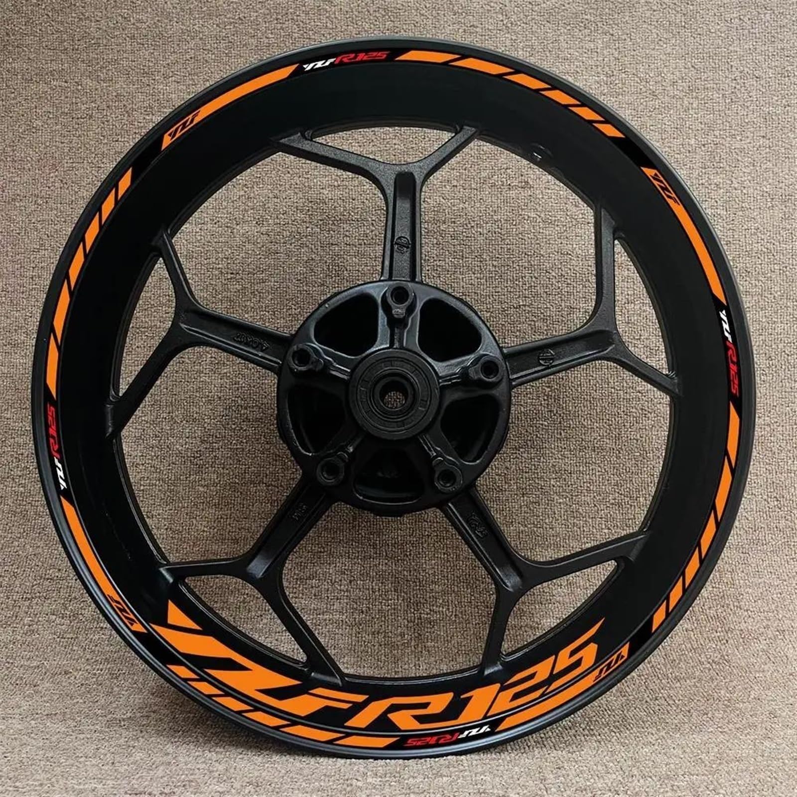 Stickers 1 Set of Motorcycle Wheel Stickers Stripes Reflective Rim for YZF R125 YZFR125(Style 2)