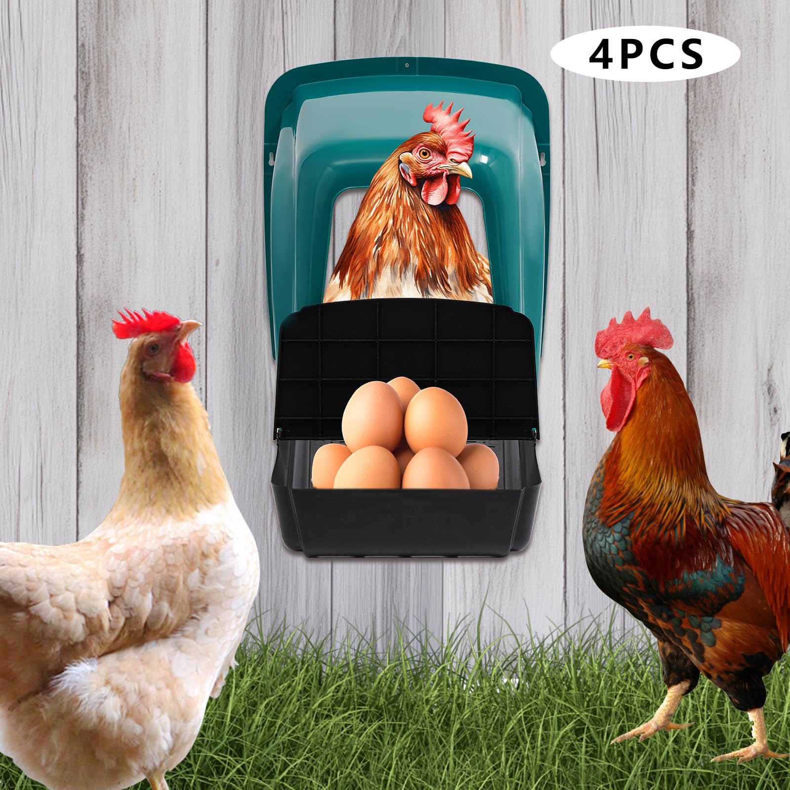 Pajarera nido con cámara para pájaros al aire libre, resistente a la intemperie, para colgar, protección contra pájaros carpinteros, con 4 cajas nido para varias gallinas. Fácil montaje, adecuado para