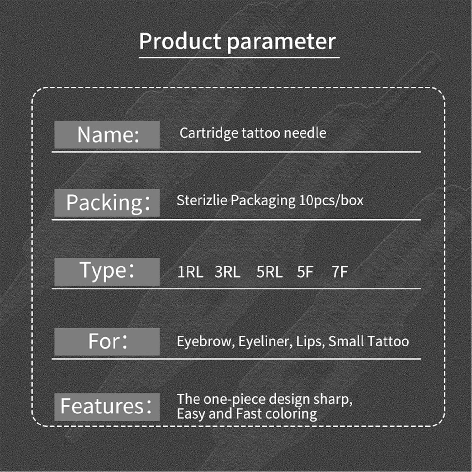 Disposable Eyebrow Tattoo Needles 1R 3R 5R 5F 7F Sterilized Permanent Makeup Cartridge Needles