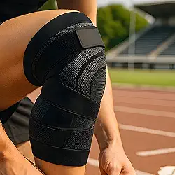 Joelheira Ortopédica De Compressão Com Suporte Articulado, Ideal Para Esportes, Confortável E Fácil De Usar, Marca VARENZIA