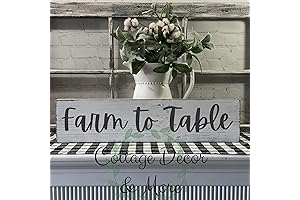 Farm to Table Rustic Farmhouse Decor Wood Sign