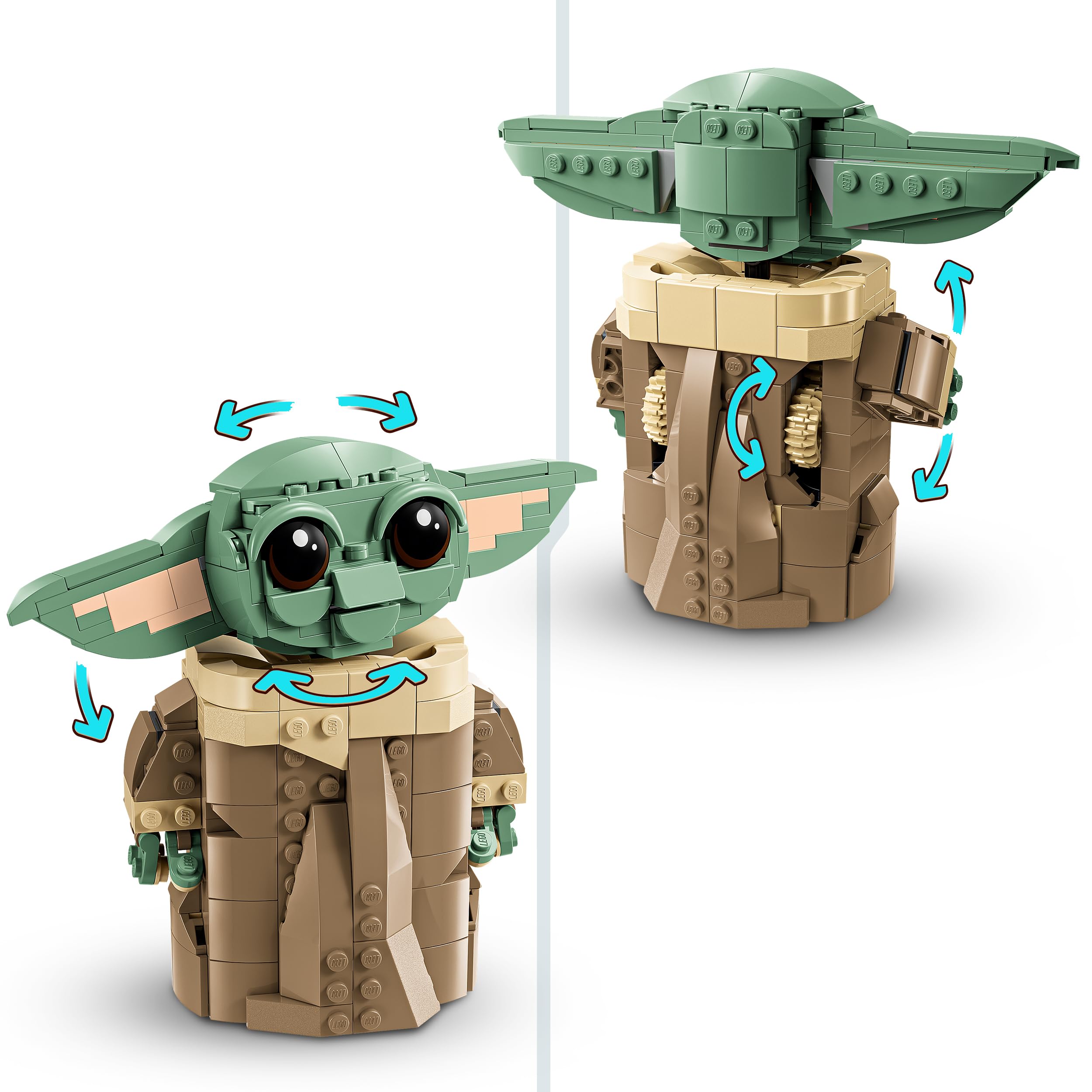 LEGO Star Wars 75403 Grogu con Aerocuna, Figura Articulada de Baby Yoda de Juguete y Minifigura, Decoración de Habitación Juvenil, Regalo para Niños y Niñas de 10 Años o Más y Fans de The Mandalorian