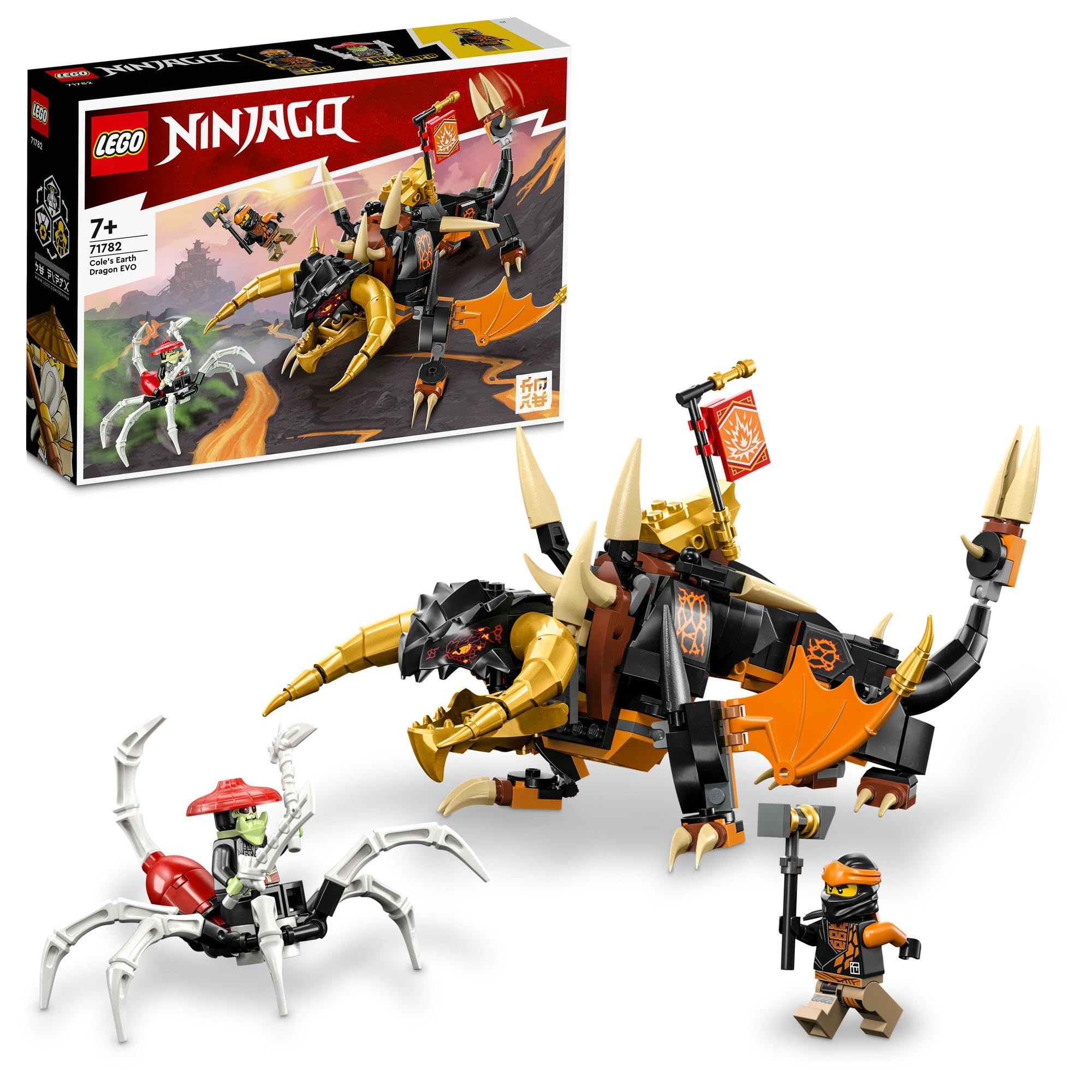 LEGO Ninjago 71782 Cole’s Earth Dragon, Toy Blocks, Present, Ninja, Dragons, Boys, Ages 7 and Up