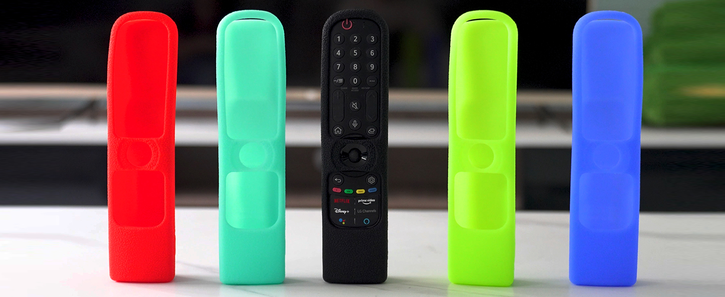 Custodia Silicone Telecomando LG Magic MR21GA MR22GN MR23GN MR24GA 2021-2024 - Cover Protettiva Anticaduta Con Cordino (Verde Coccodrillo) - 3