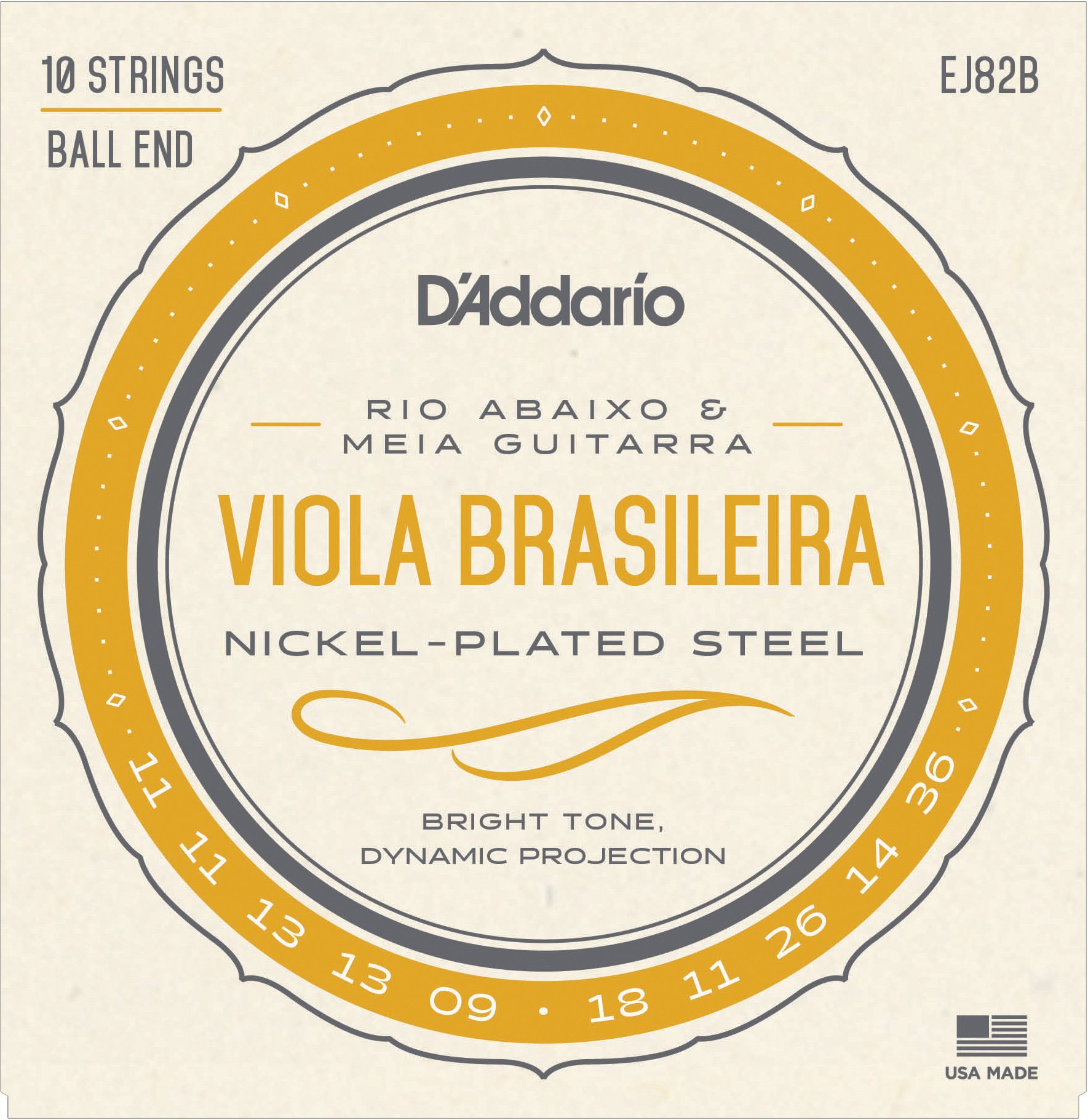 D'Addario EJ82B"Rio Abaixo and Meia Guitarra Brasileira" Viola Kit