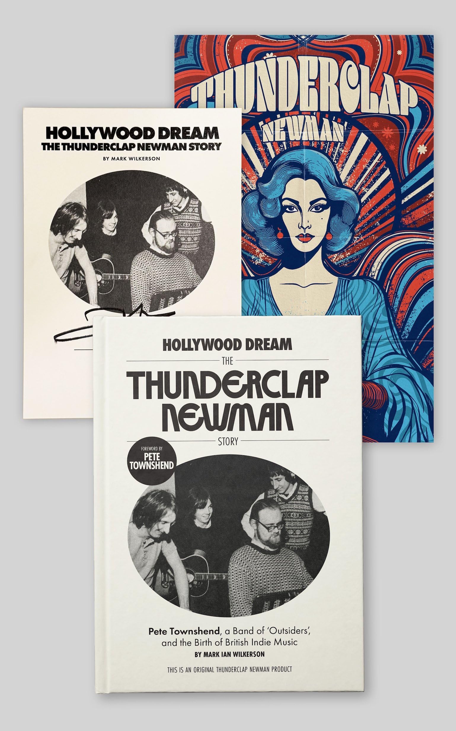 SIGNED Pete Townshend Hollywood Dream The Thunderclap Newman Story Book & Poster
