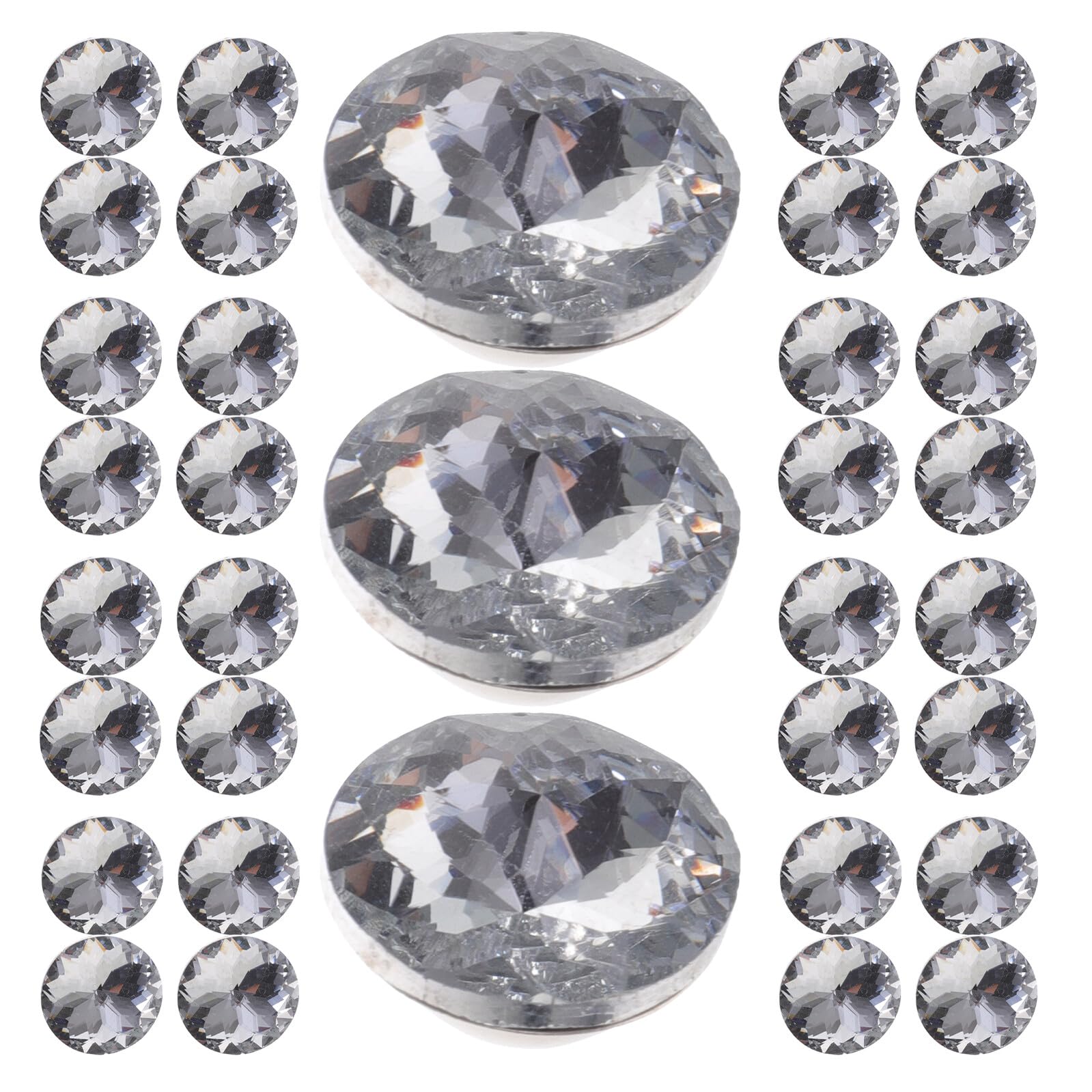 Boutons cristal d'ameublement transparents et brillants pour capitonnage luxe