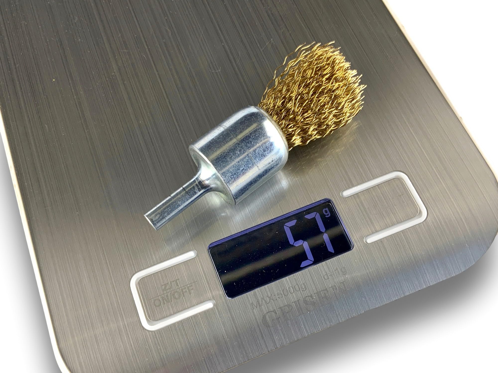 Metalowa szczotka obrotowa z końcówką Ø 22 mm | Zestaw 3 sztuk | Kształt pędzla na trzonku Ø 6 mm | Nici mosiężne Ø 0,30 mm twarde | Do wiertarki lub wkrętarki z uchwytem | Kibros 20LT22x3