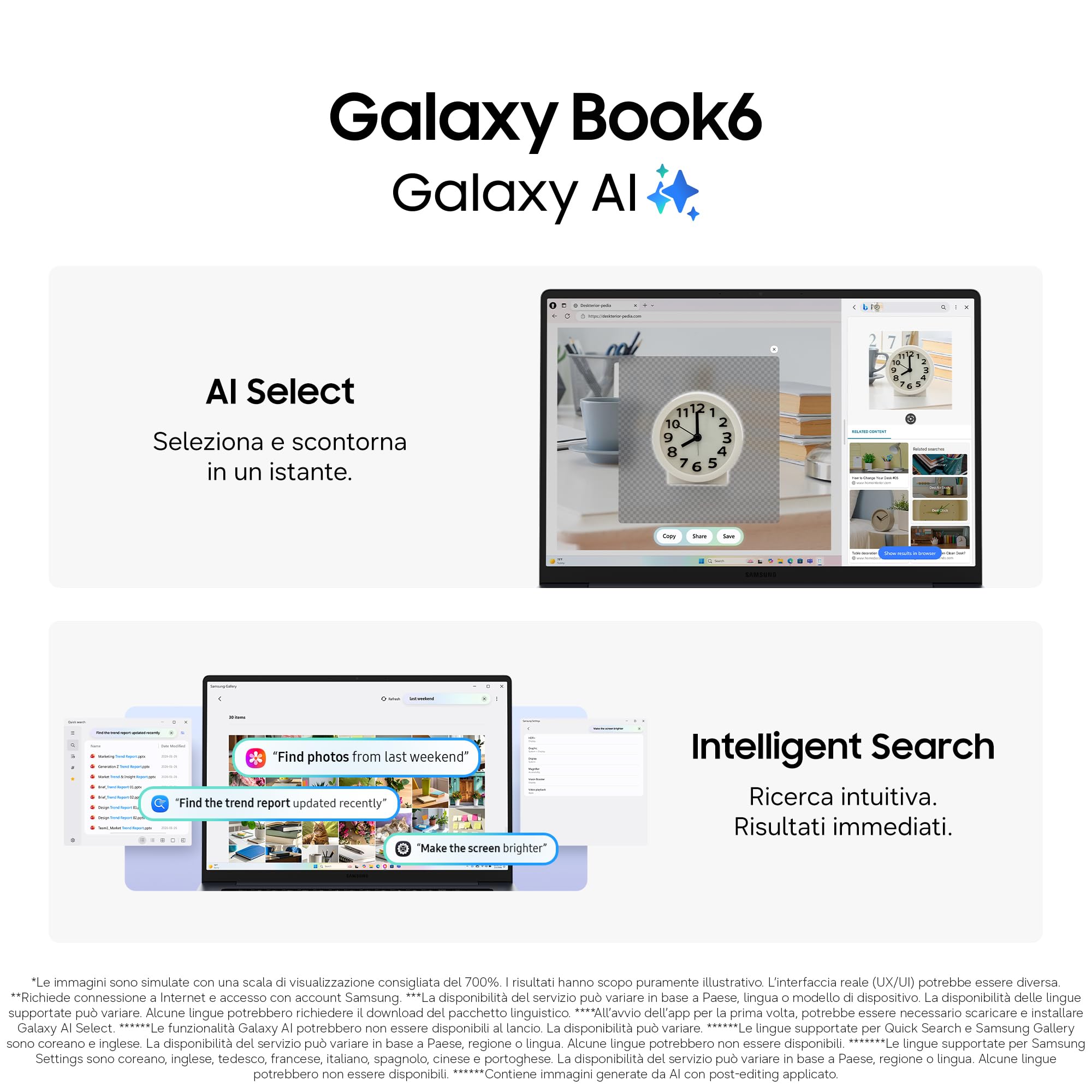 Samsung Galaxy Book6 (14", Ultra 5 325, 16GB), Copilot+PC [ver. Italiana] | Processore lntel Core Ultra 5 325, 256GB, Batteria Lunga Durata, Portatile, Design Sottile, Display IPS, Galaxy AI, Gray