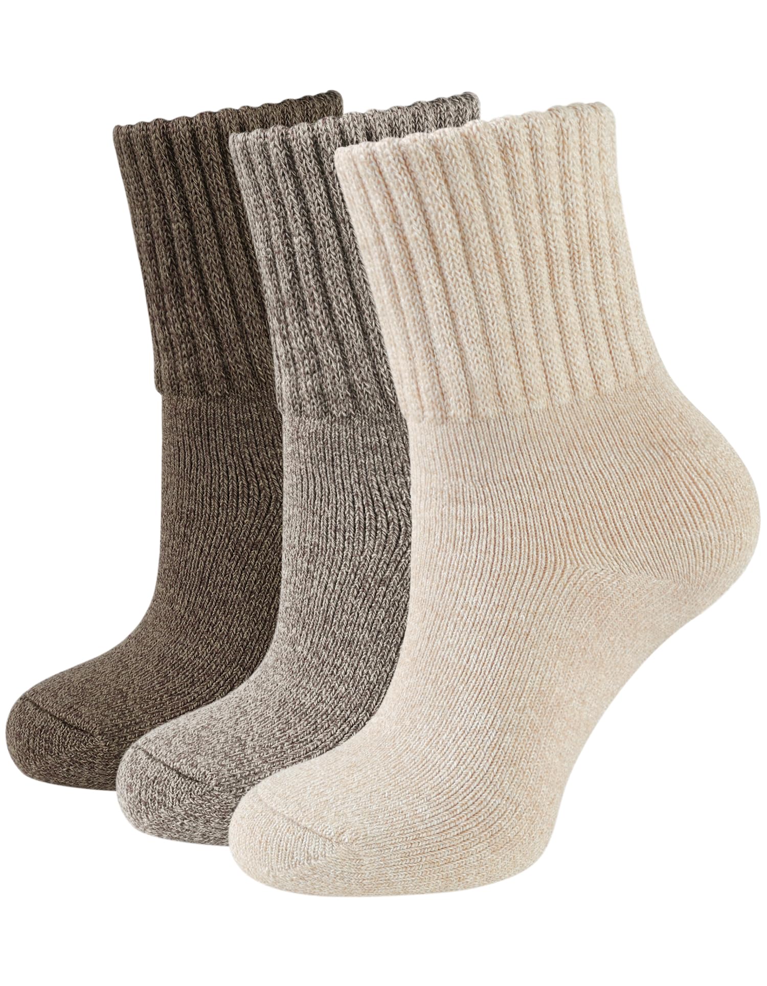 CLOSEMATEWomens Thick Full Cushioned Thermal Warm Boot Socks for Winter 3 Pairs