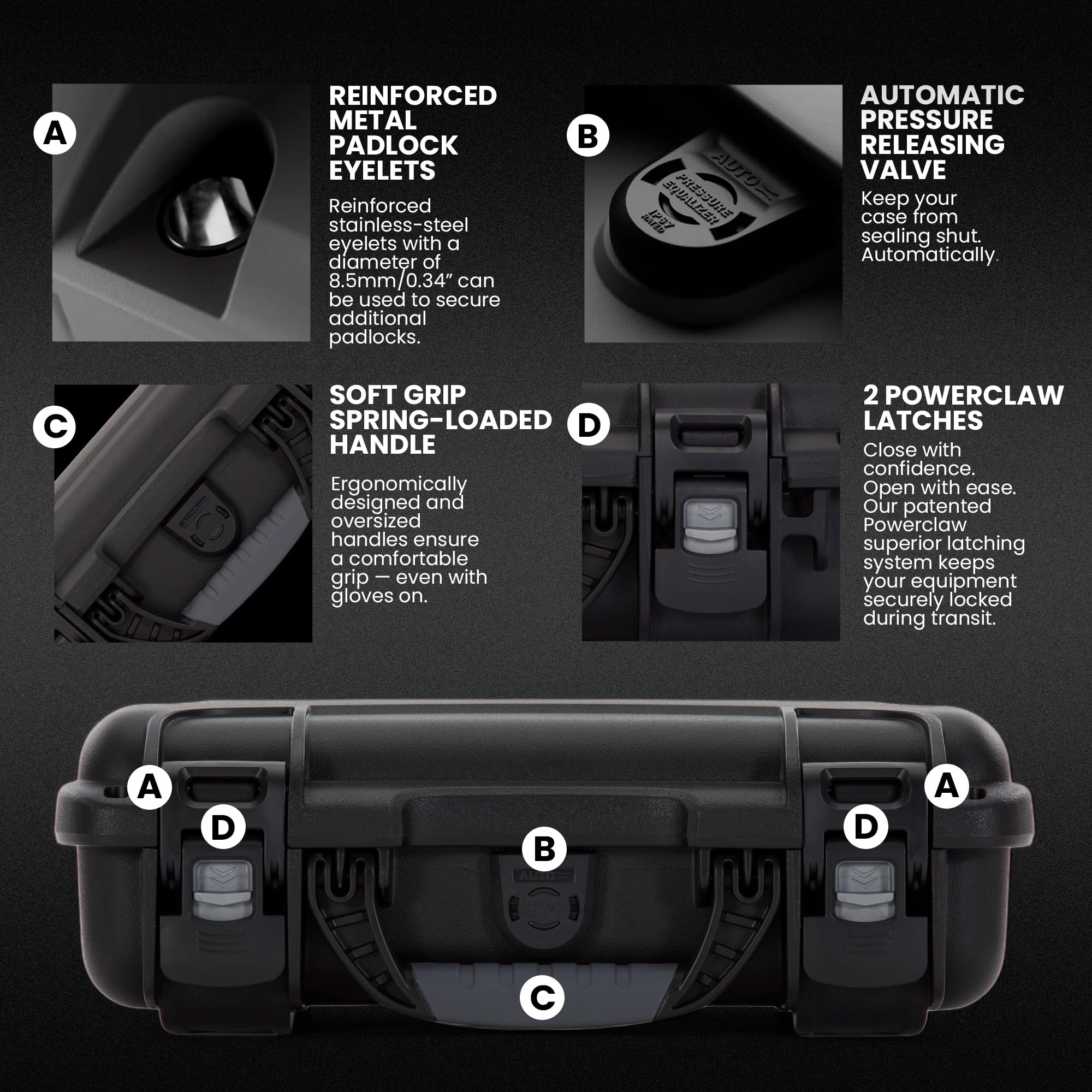 Nanuk 909 Waterproof Hard Case with Foam Insert - Black