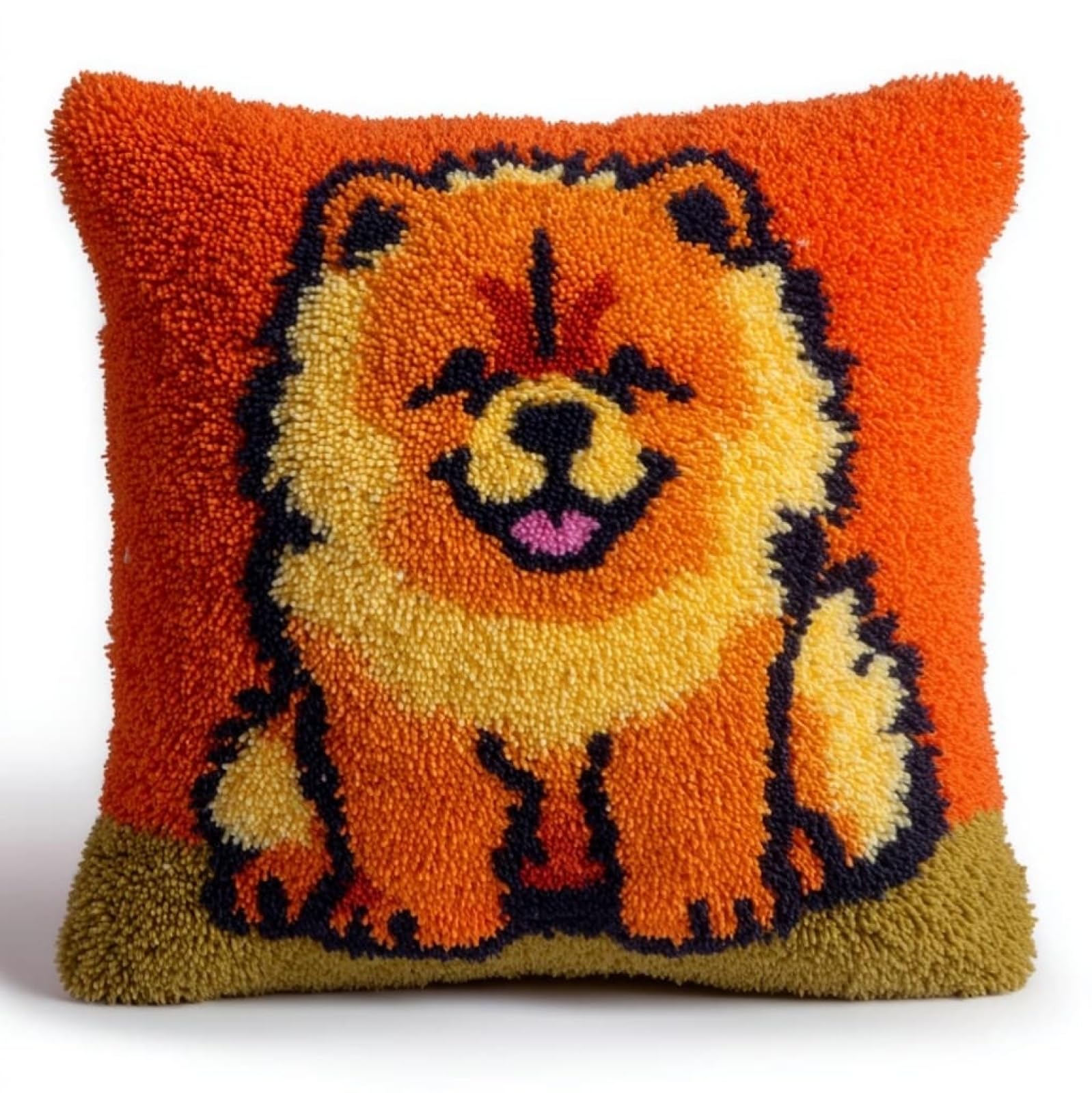 AxiangziK Latch Hook Pillow Kit for Adults,Chow Chow (Animal Dog)