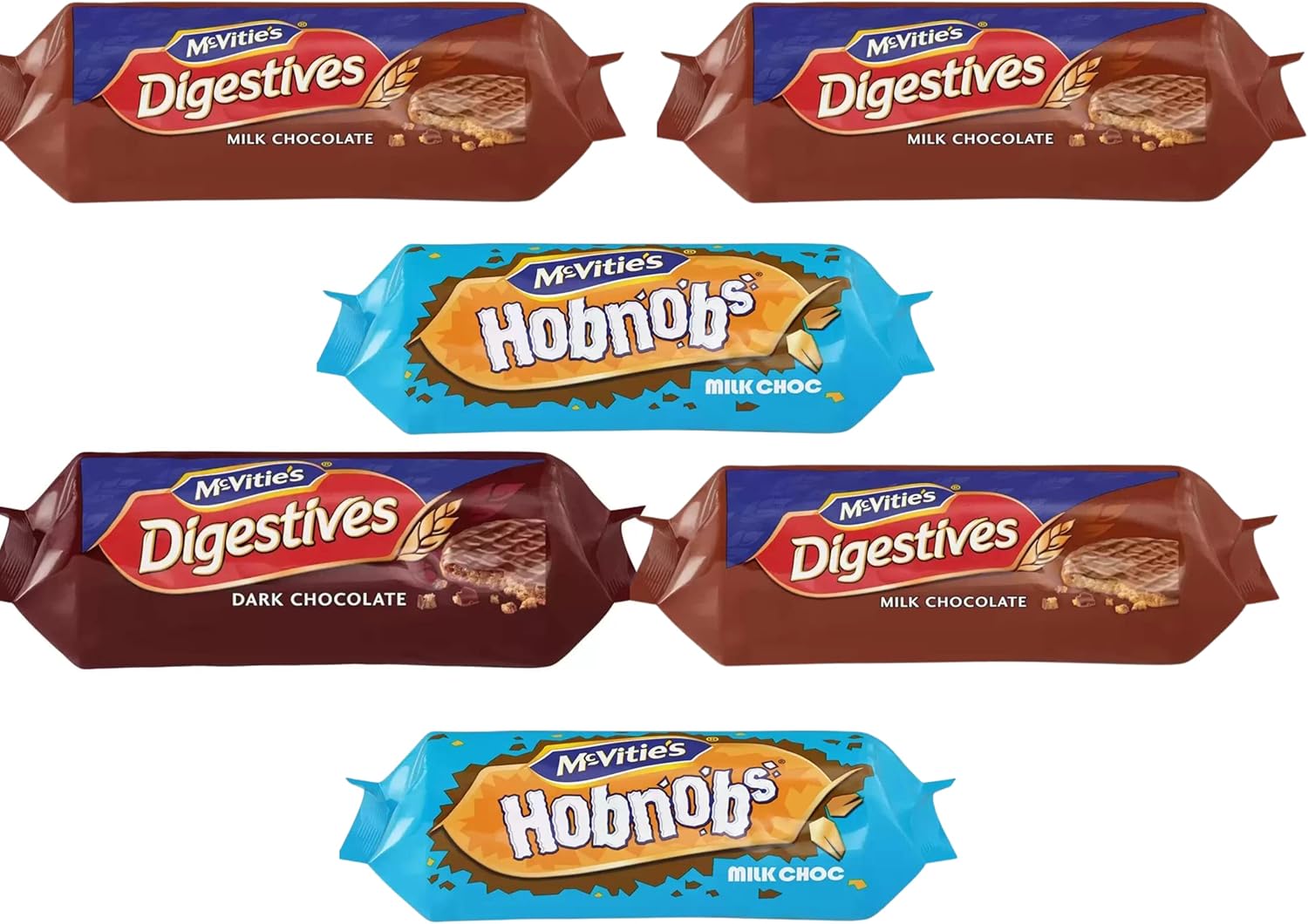 Biscuits Multipacks Assortment of McVitie's Milk, Dark & Hobnobs