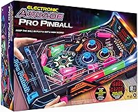 Vista 3 de Merchant Ambassador Electronic Arcade Pro Pinball - Juego de mesa con luz y sonido, marcador LED dual, 10 características de grado profesional