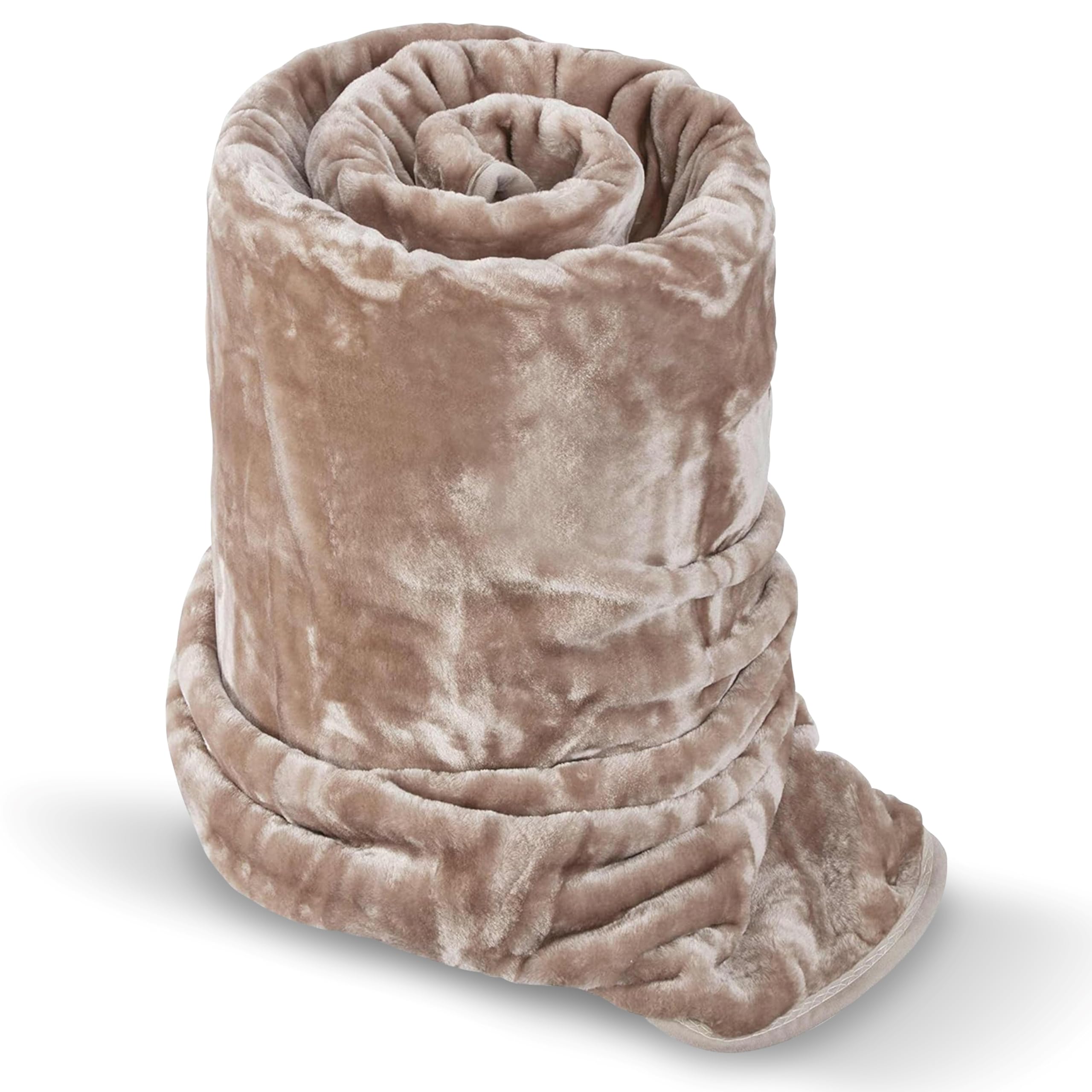 Rapport Home Luxury Dyed Mink Throw Blanket (150 x 200 cm) Latte