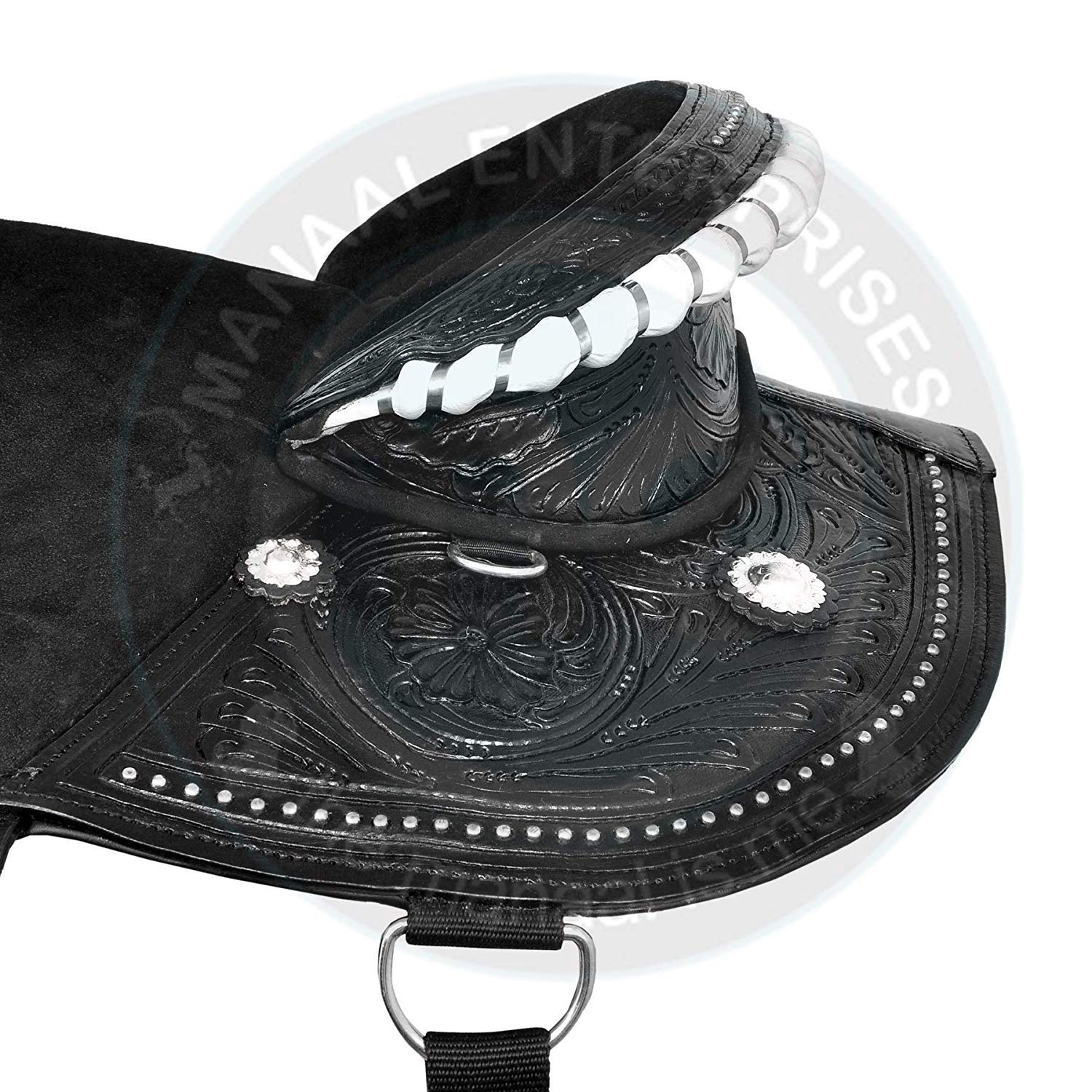 Selle Western Barrel Racing En Cuir Noir – Tailles 10 à 18", Neuve Avec Livraison
