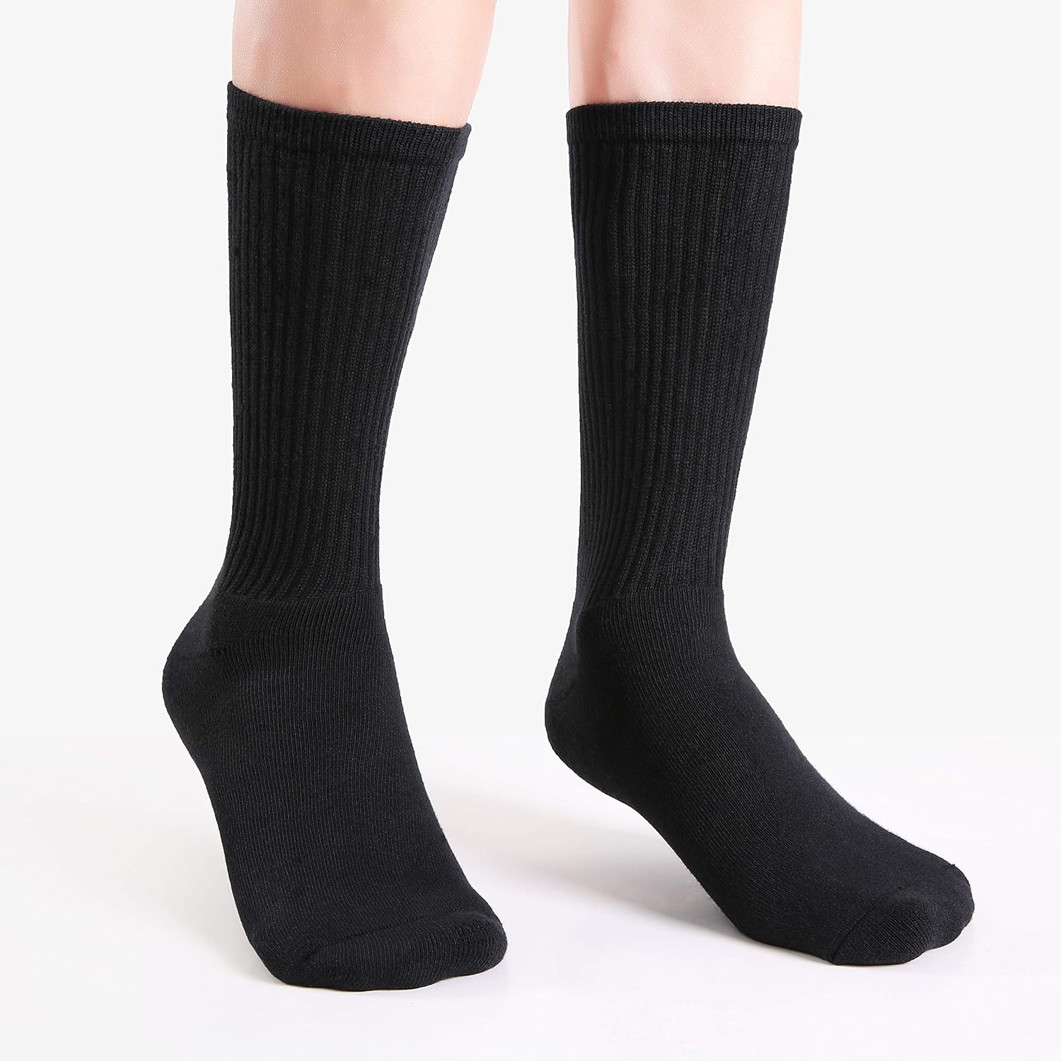 WANDER Women's Athletic Crew Socks 8 Pairs Cushion Running Socks for Women Sport Wicking Cotton Socks 7-10/10-14 - Image 6