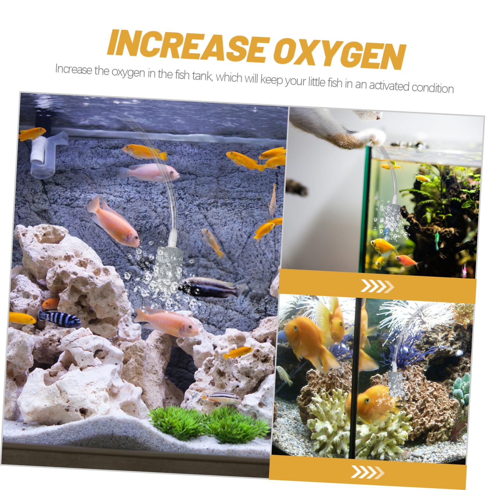 Kisangel 3piezas Bomba De USB para Acuarios y Silenciosa Aumenta El Peceras y Tanques De Agua para Peces y Mascotas Acuáticas