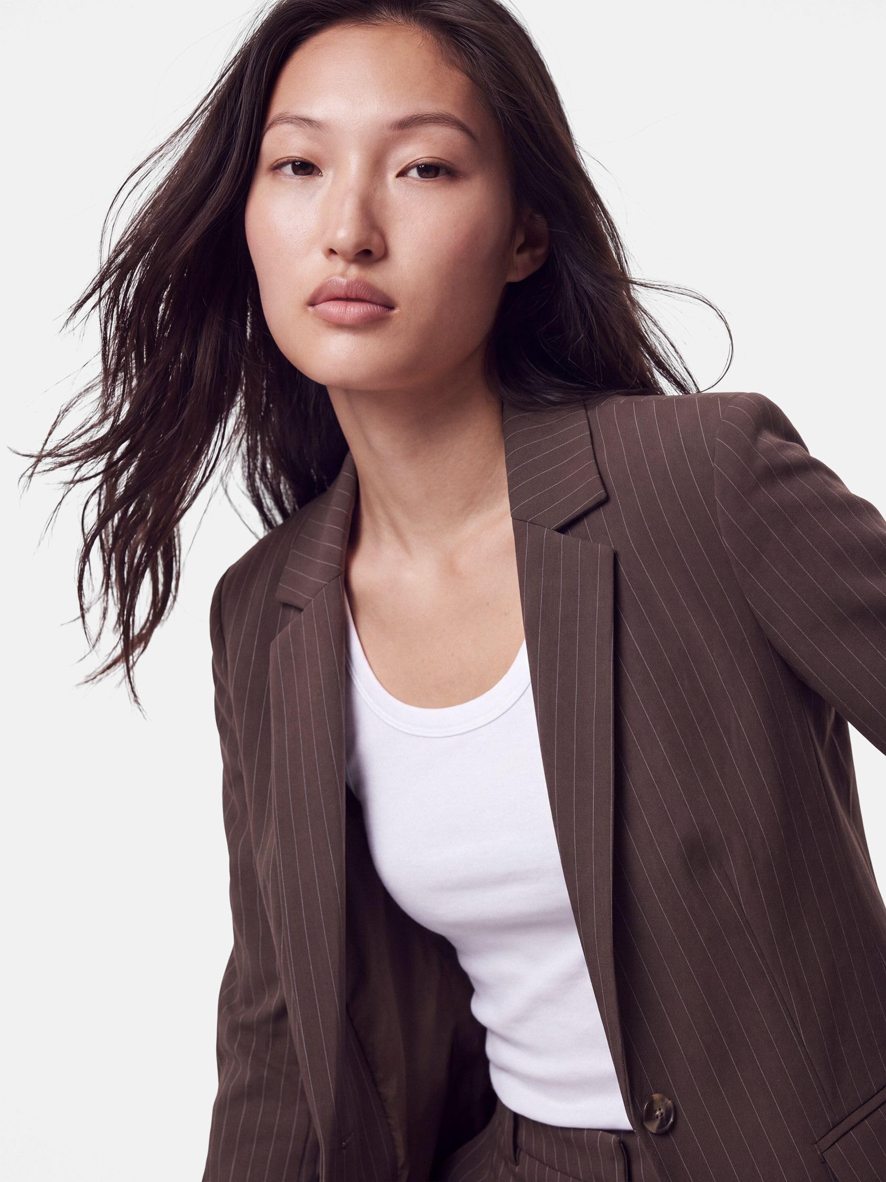 PIECES Pcbozzy Ls Loose Striped Blazer Noos BC Pcbozzy Ls Blazer Ample rayé Noos BC Femme (Lot de 1)