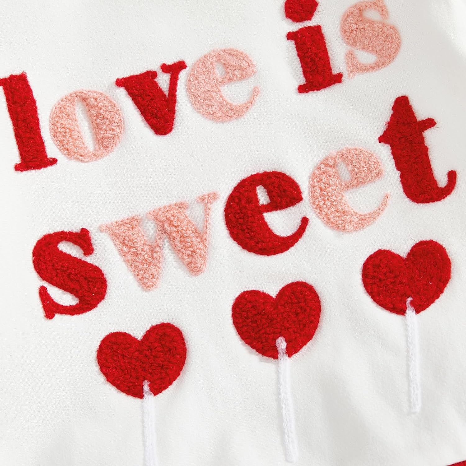 Toddler Baby Girl Valentines Outfit Letter Embroidery Long Sleeve Sweatshirt Tutu Skirt Set Baby Winter Clothes - Image 3