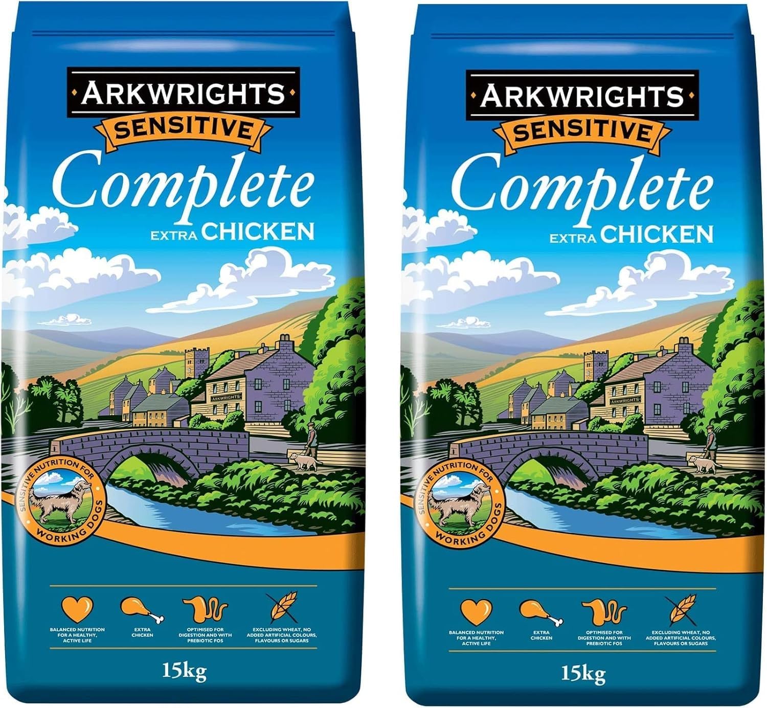 Arkwrights Wheat Free Sensitive Complete Food Extra Chicken 2 X 15KG (30KG)