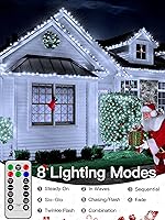 Vista 6 de Christmas Lights Cool White, 1000LED 328FT Christmas Tree Lights IP67 Waterproof, Plug in Fairy Lights with Remote 8 Modes Timer, Xmas Light for