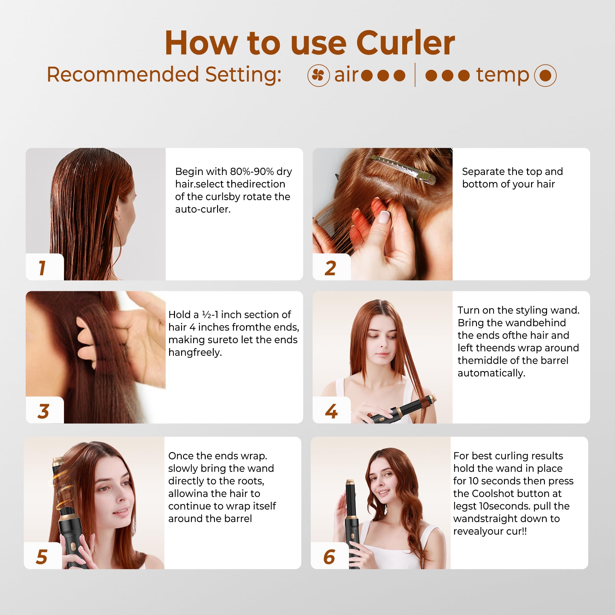 Hairstyler 6 w 1 Air Styler, 1000 W, okrągła suszarka do włosów, do stylizacji i suszenia z lokówką powietrzną, okrągłą suszarką do włosów, szczotką do suszarki, szczotką z ciepłym powietrzem