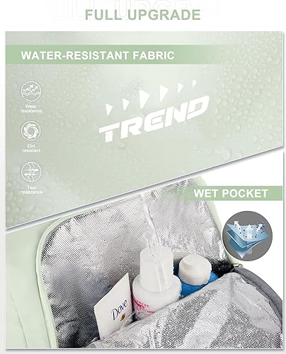 Miniatura 6 de Bolsa de gimnasio para artículos personales, bolsa de viaje, bolsa de lona para fin de semana, bolsa de noche con compartimento para zapatos, bolsas