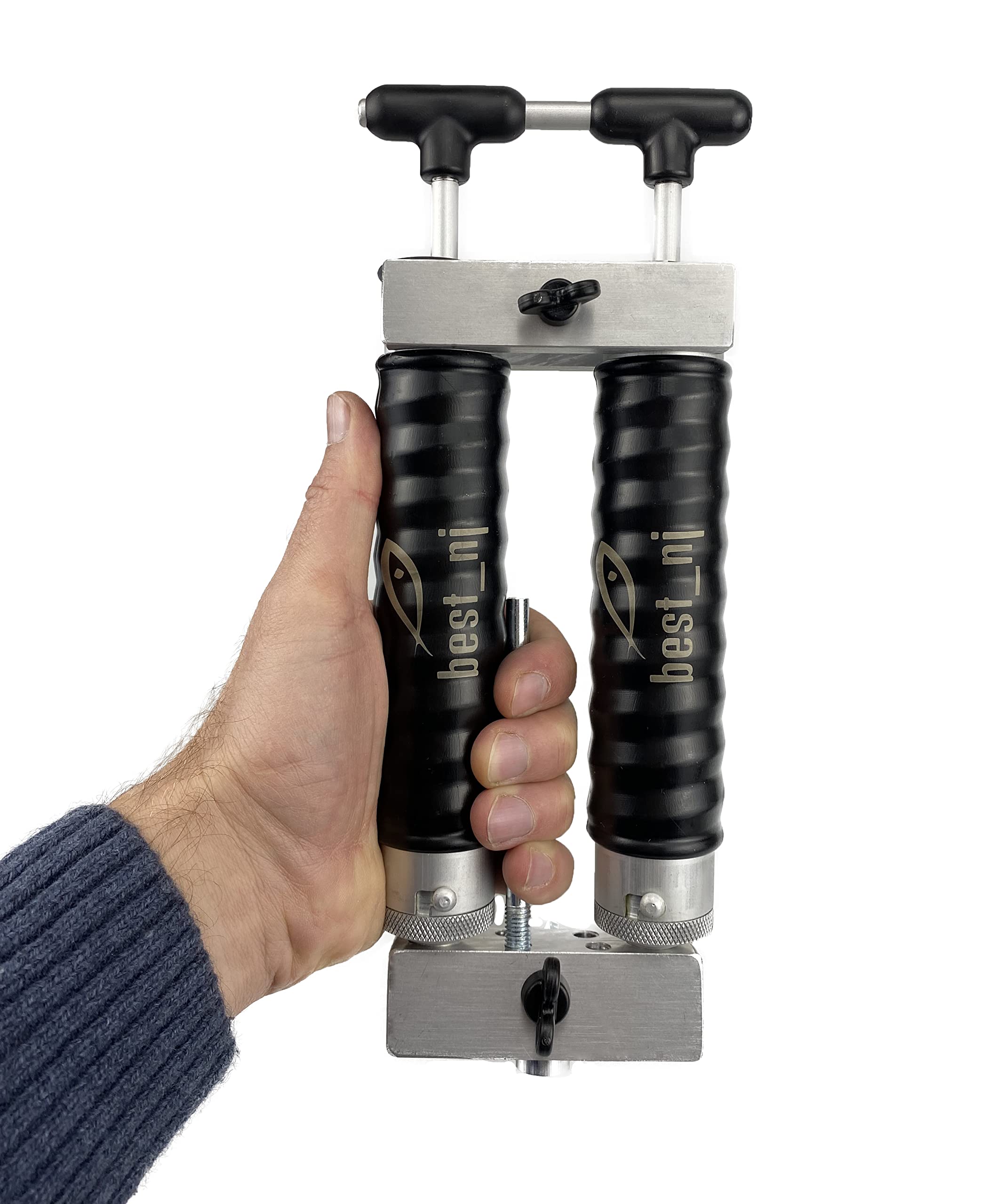 120+120 ml de aluminio doble inyector mezclado conjunto para plástico suave pesca señuelo molde