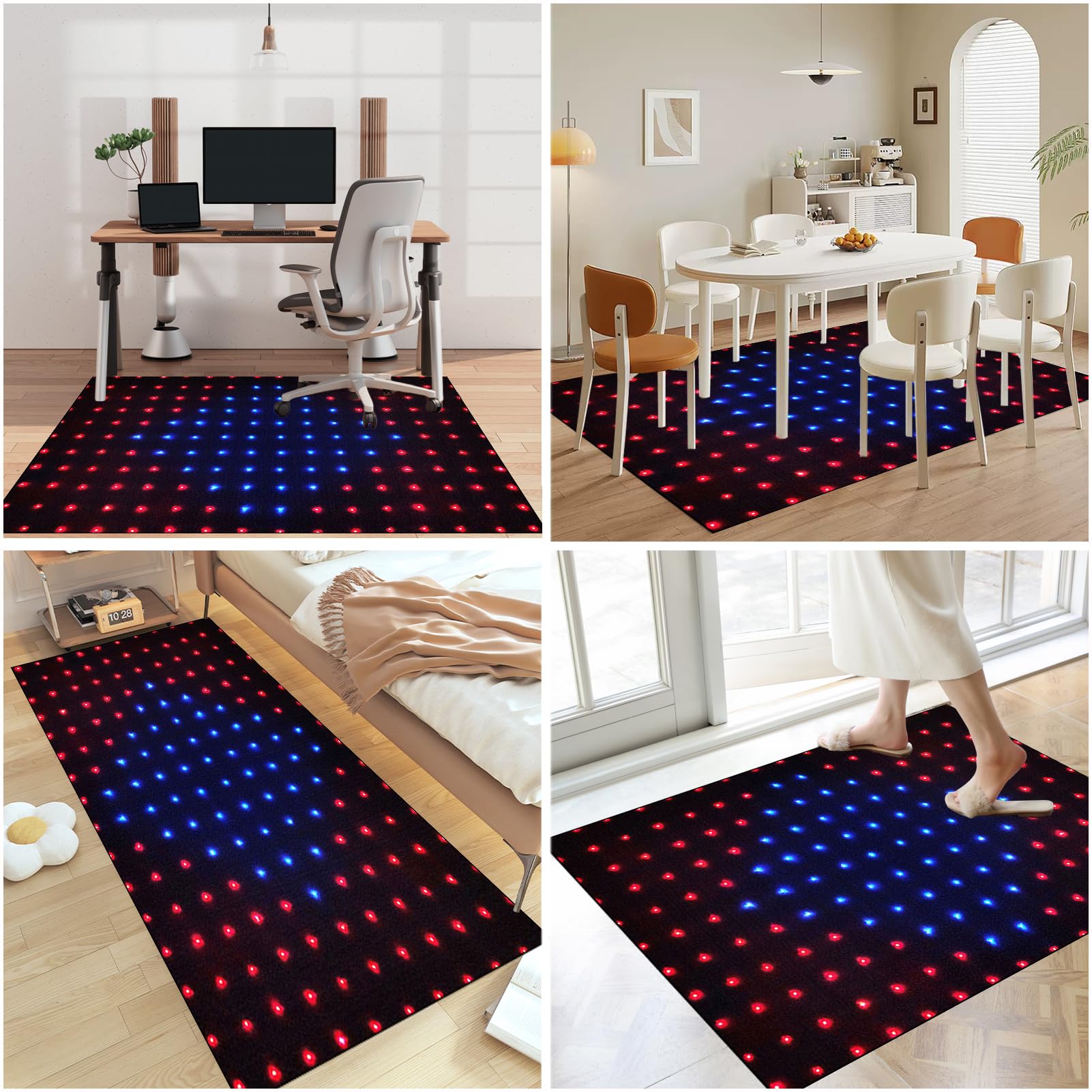 Tapis Chaise de Bureau Gaming antidérapant, Tapis Protection Sol Chaise Bureau, Tapis de Sol Bureau Tissu, Tapis de Sol pour Bureau Plancher de Bois, Tapis de Protection en carrelage 200 x 230 cm
