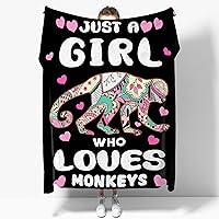 Vista 10 de Manta con texto en inglés "I Just Freaking Love Monkey,ok", suave y ligera, manta de franela de alimentos para sofá, cama, camping, manta