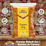 Rani Far Far / Fryums (Wheat & Tapioca Pellet) Ring Shape 7oz (200g) ~ Vegan, Kosher, Uncooked, Used to Make Papad, Bhungra / Chip Snack