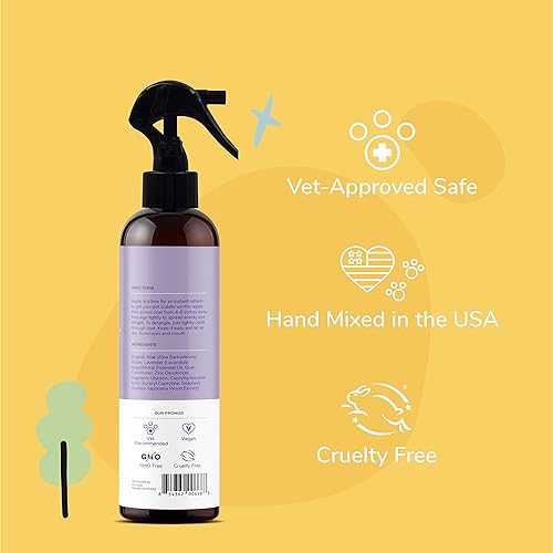 Miniatura 3 de kin+kind Aerosol desodorizante para perros, seguro, natural y fácil de usar, eliminador de olores de mascotas, fórmula desenredante premium para