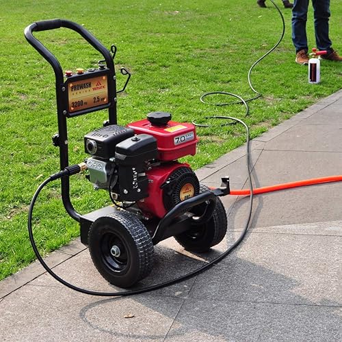 Miniatura 10 de YAMATIC Manguera de lavado a presión resistente a las torceduras de 25 pies y 14 de pulgada M22 de latón de repuesto para Ryobi, Troy Bilt,