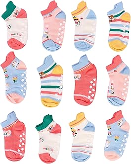Girls Clubs Cotton Anti Slip Grip Socks for Kids Boys & Girls (Assorted Random Designs)