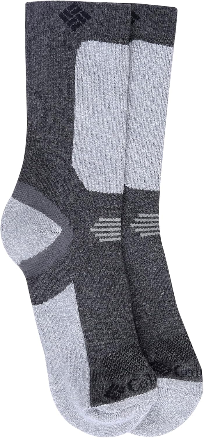 Columbia Lightweight Crop Hiker Crew Socks 1 Pair, Plum, Shoe Size: Men's - 10-13 / Women's - 10-13