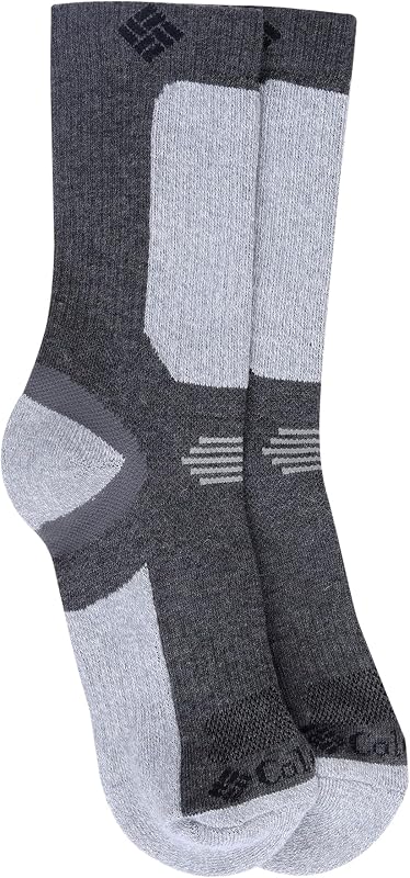 Columbia Hiking Ultra Light Crop Crew medias, Carbón, Grande, 1 par