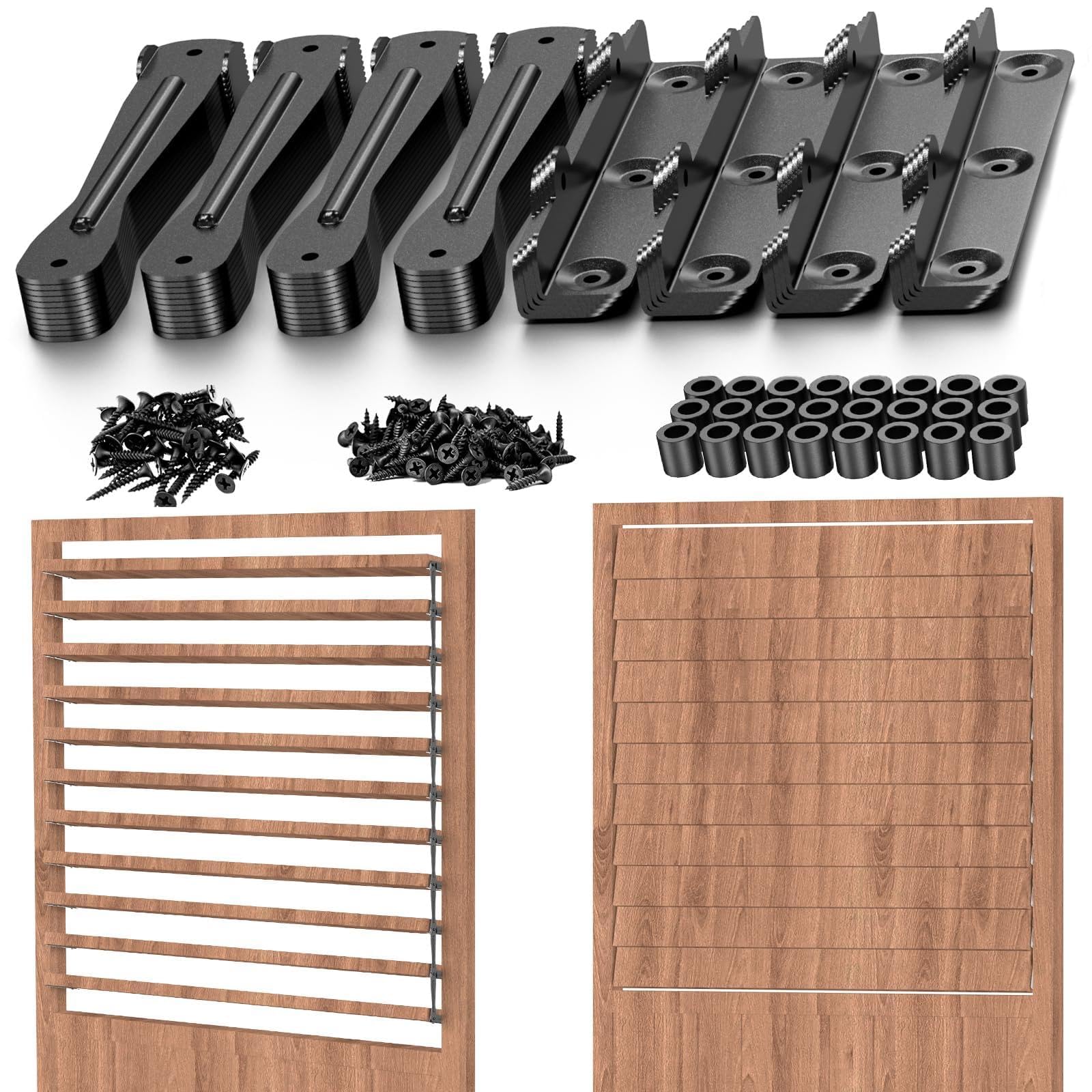 Louver Bracket Kit, Louver Hardware Set,Window Shutter Hardware,Deck Sunblind System for Fence,Garden, Shutters and Blinds (1)