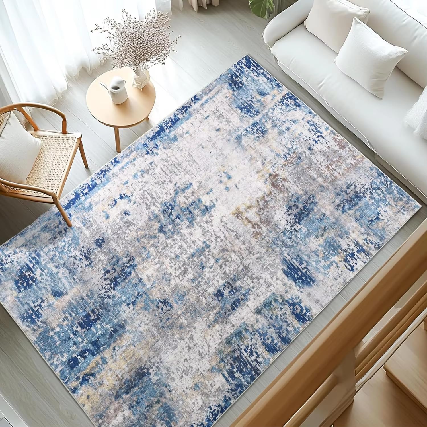 Tapis de salon doux pour pieds nus style bohème vintage chic
